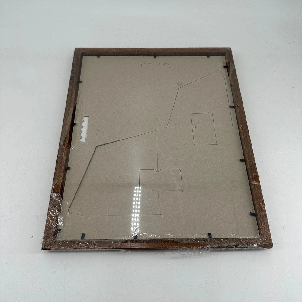 Vintage Style 11x14 School Years Picture Frame Wood Grain Multi Photo Display